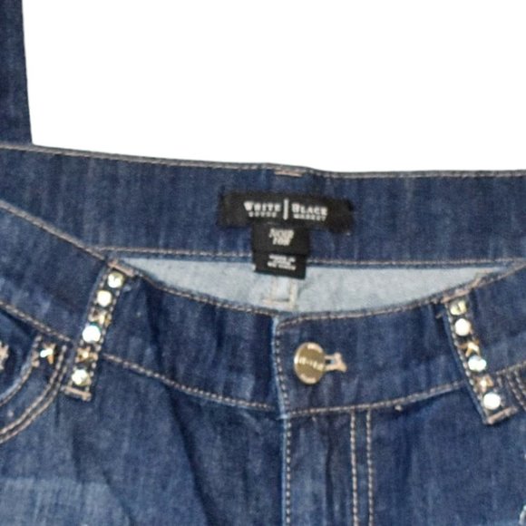 WHBM "Superstar"Distressed/Paint Splattered Straight Leg Stretch Jeans - Picture 5 of 8